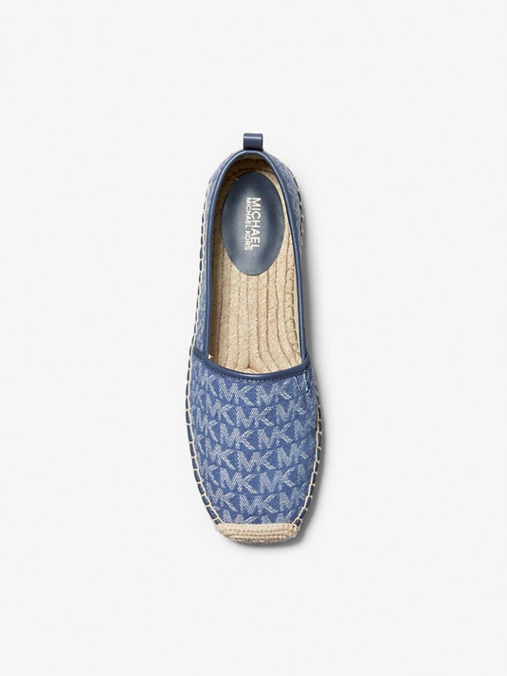 Michael Kors Lenny Logo Jacquard Slip-On Espadrille In Denim/Navy Size 6.5M - Picture 2 of 11